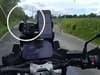 Moment speeding biker dangerously pulls a wheelie at 56mph caught on shocking police dashcam footage