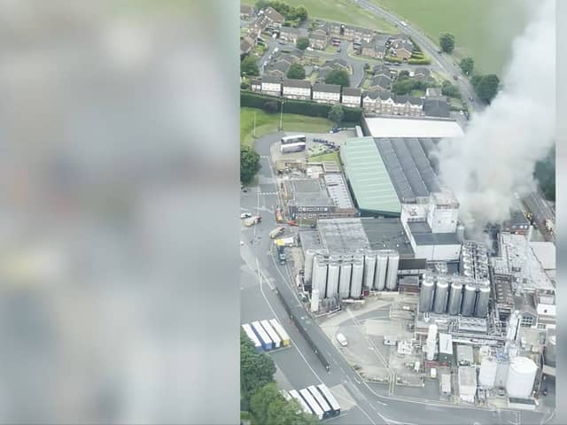 Huge fire at Carling and Coors brewery